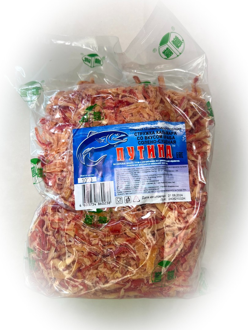 Кальмар стружка со вкусом краба "Розовая" (ПУТИНА) в Лыткарино